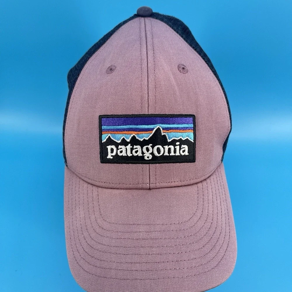 Patagonia Trucker Hat Pink Navy Mesh Snapback Logo Cap